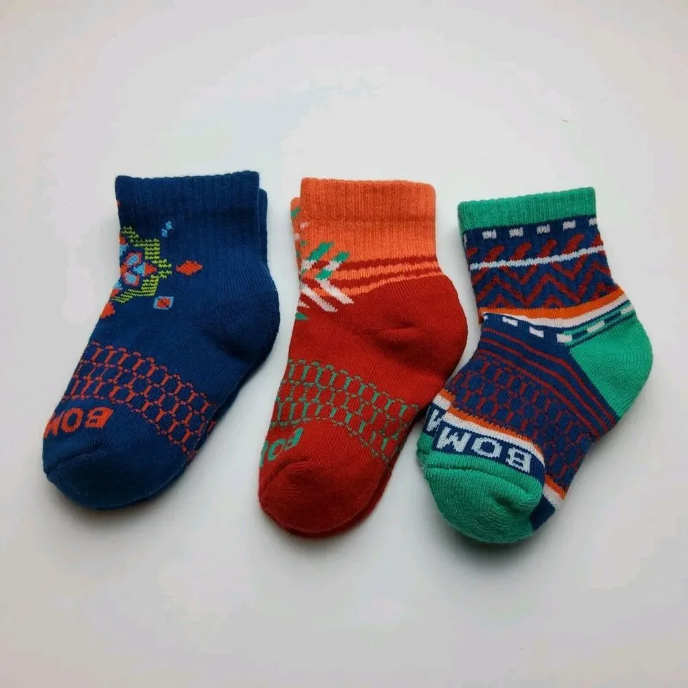 Bombas Toddler Pattern Socks Lot Of 3 Size T